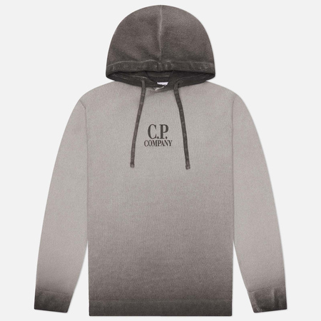  Мужской свитер C.P. Company Chenille Cotton Hoodie Knit, цвет серый, размер L