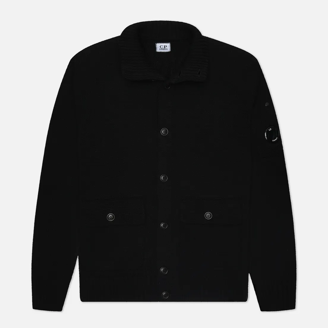 C.P. Company Мужской свитер Compact Cotton Full Button Lens Knit