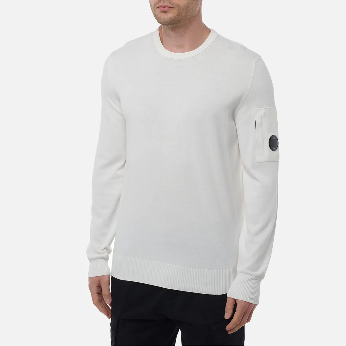 C.P. Company Мужской свитер Cotton Crepe Crew Neck Lens Knit