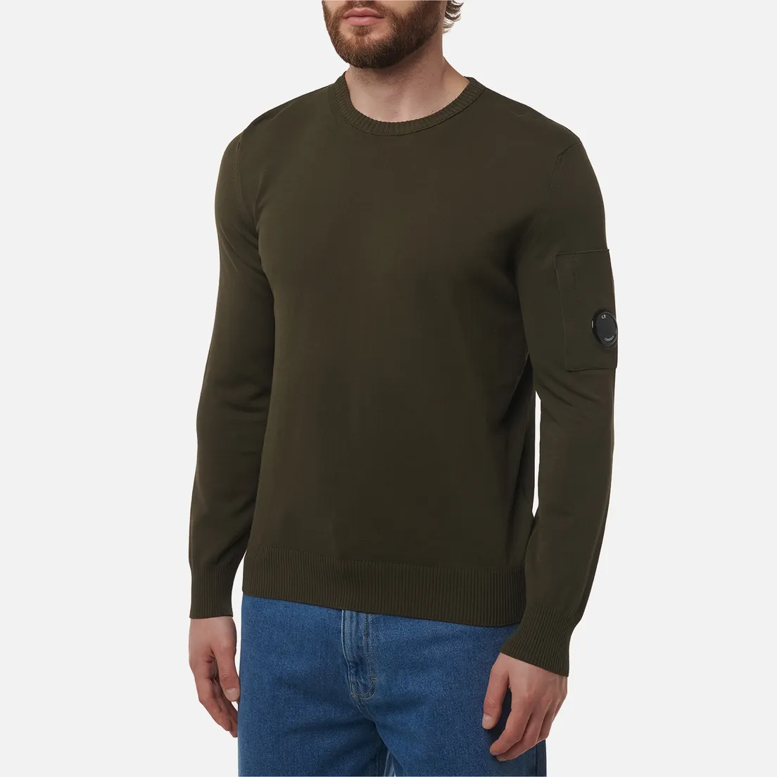 C.P. Company Мужской свитер Cotton Crepe Crew Neck Lens Knit