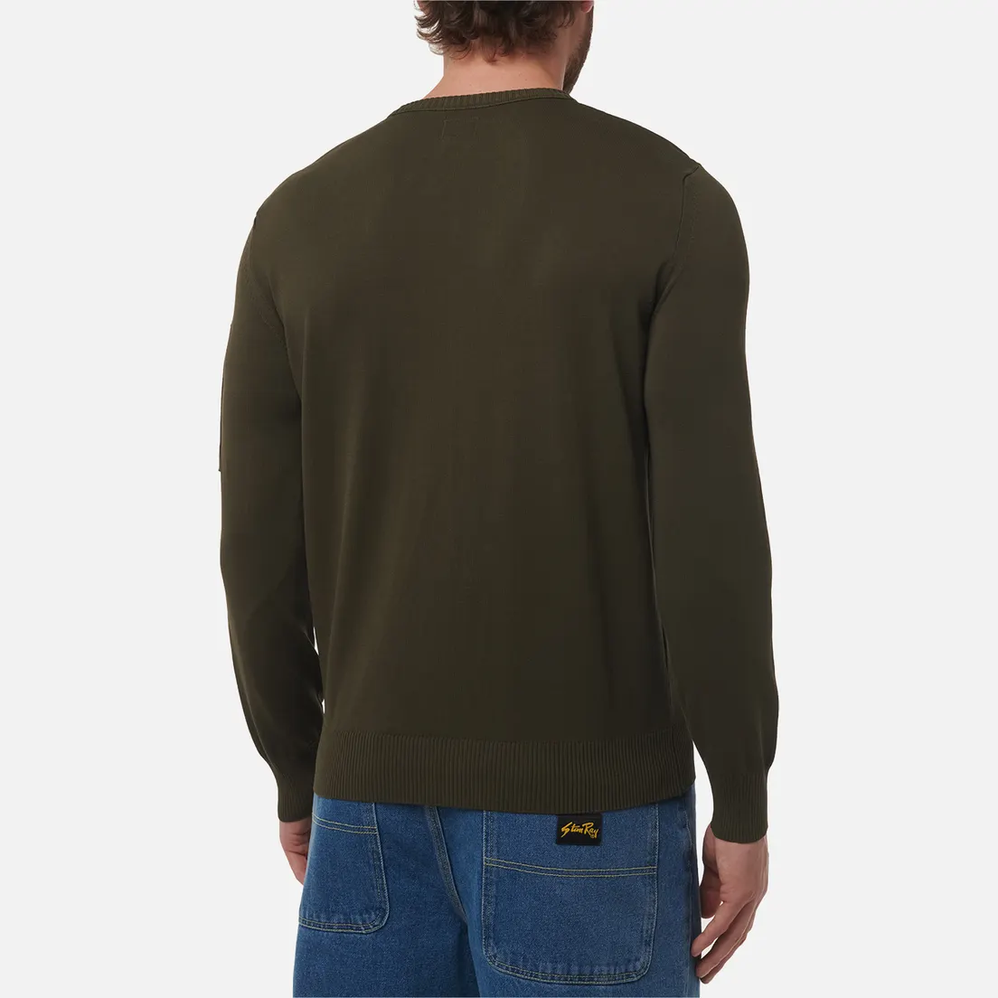 C.P. Company Мужской свитер Cotton Crepe Crew Neck Lens Knit