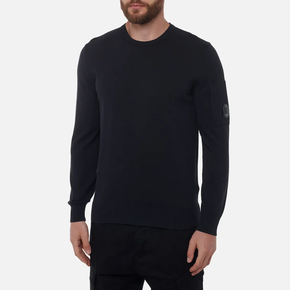 C.P. Company Мужской свитер Cotton Crepe Crew Neck Lens Knit
