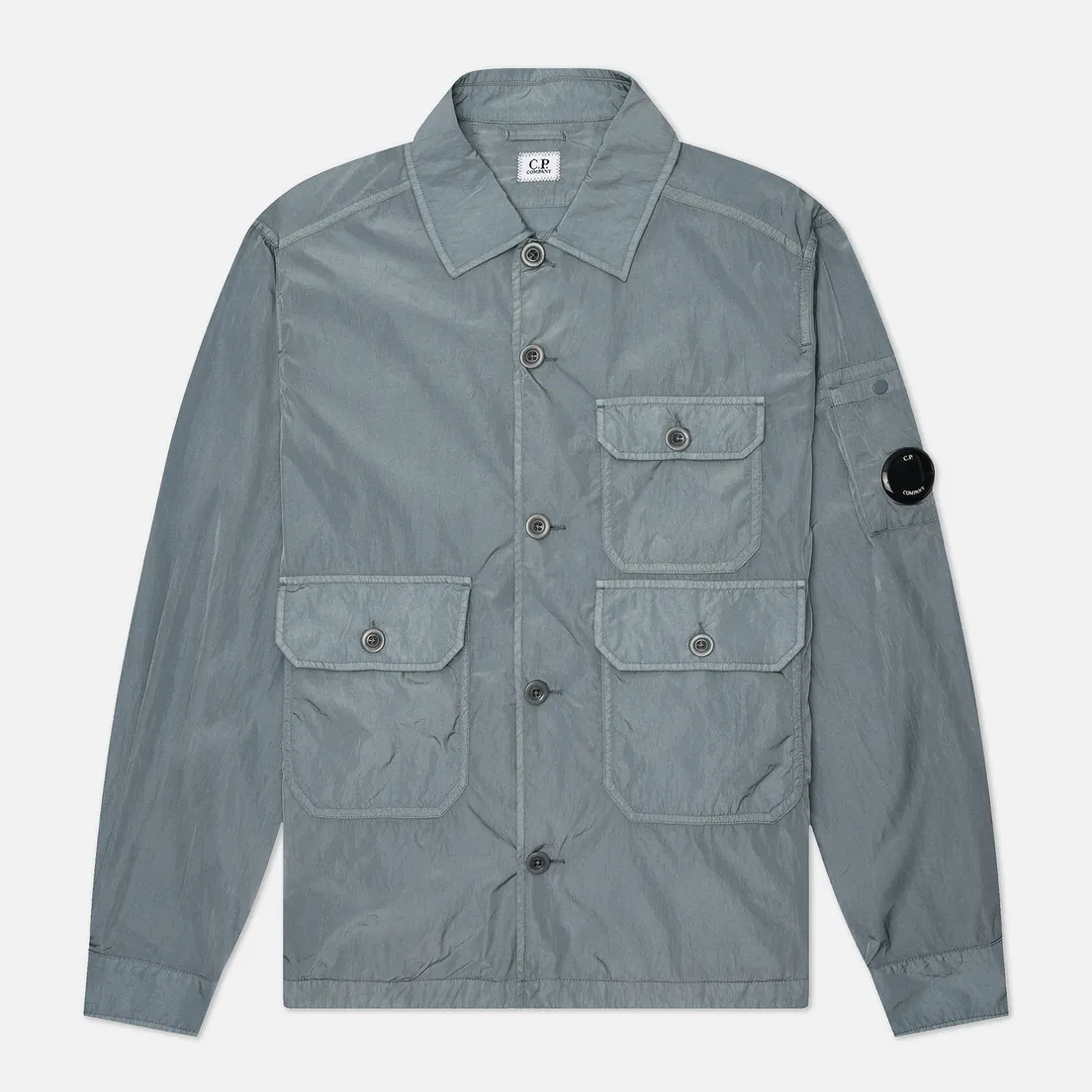 C.P. Company Мужская куртка ветровка Chrome-R Full Button Overshirt