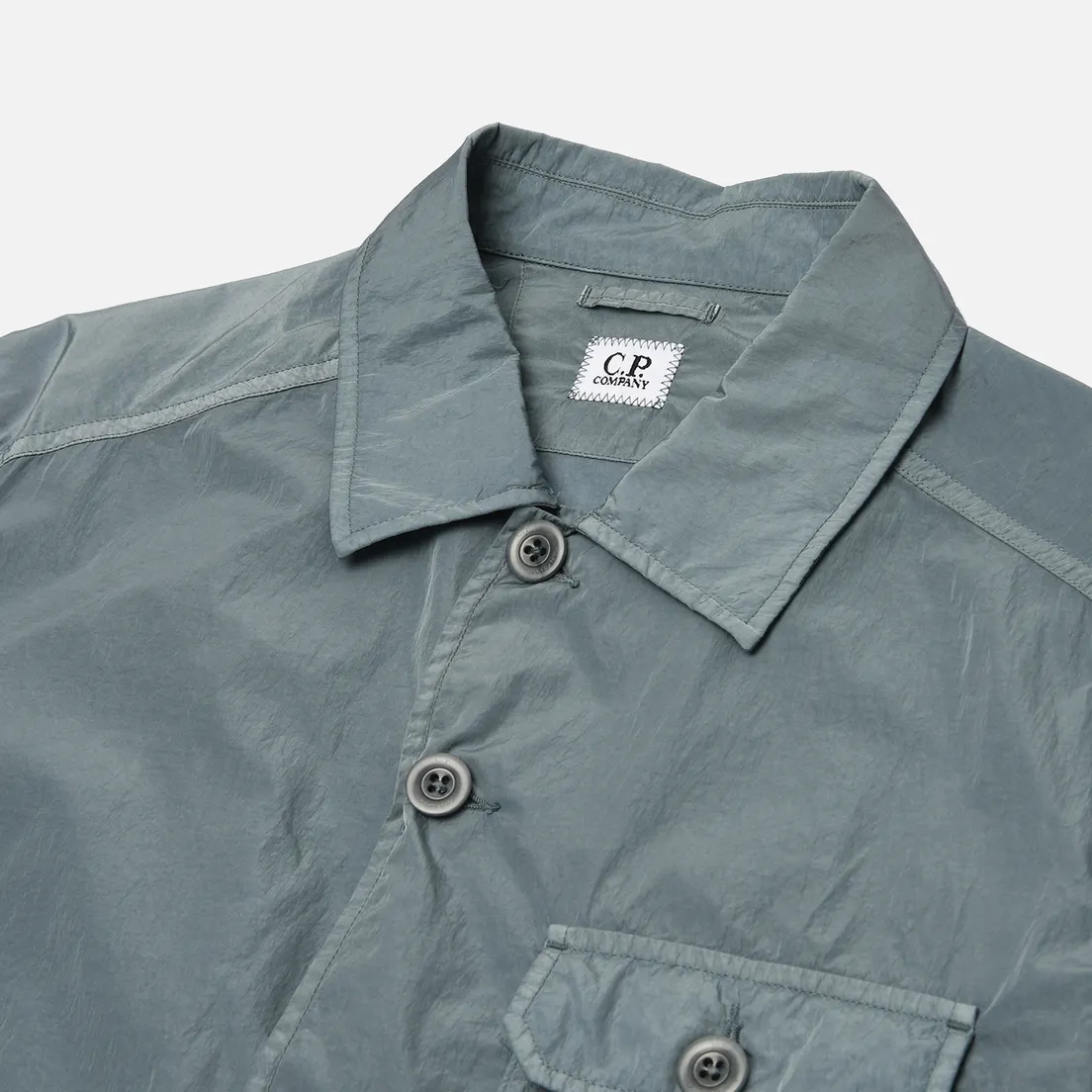 C.P. Company Мужская куртка ветровка Chrome-R Full Button Overshirt