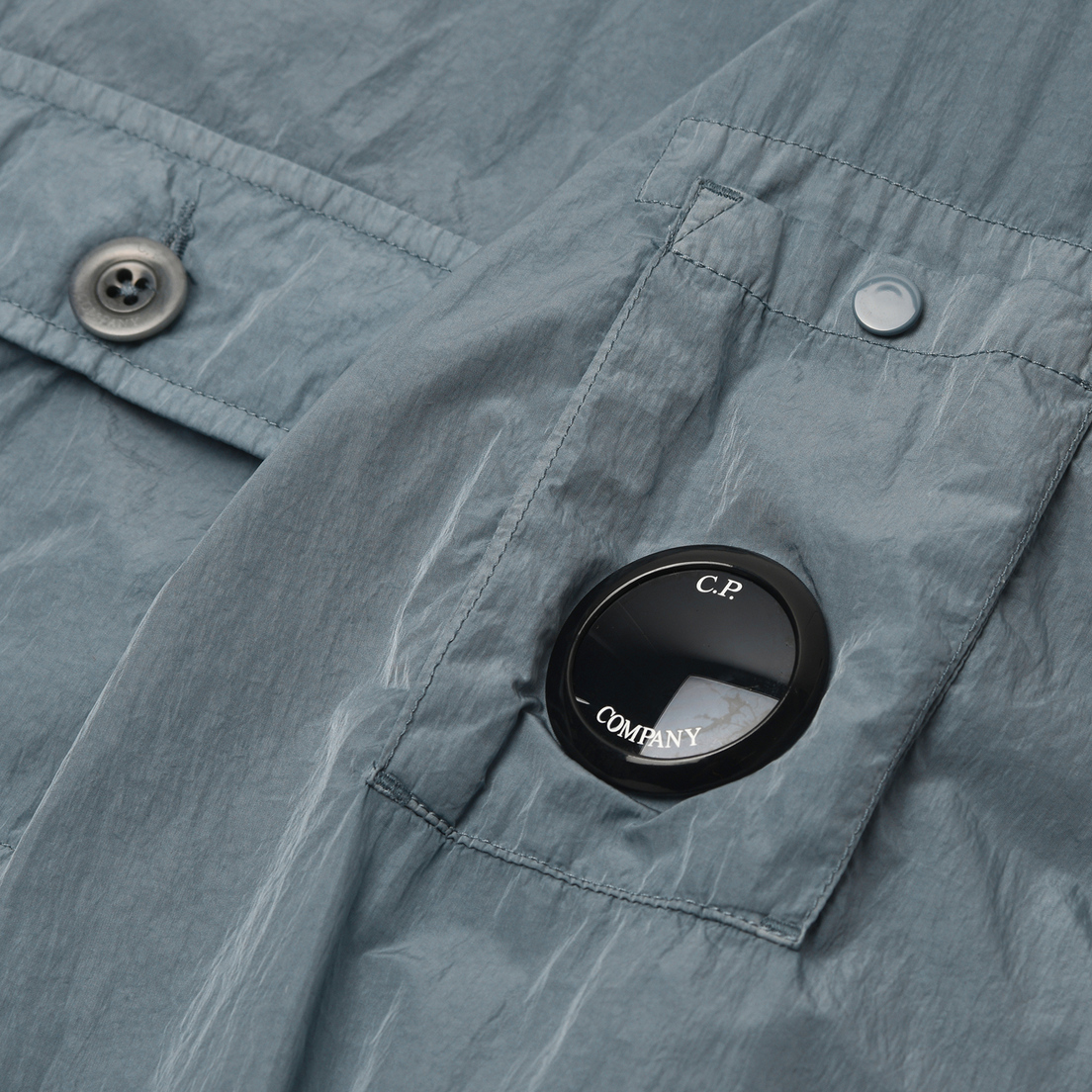 C.P. Company Мужская куртка ветровка Chrome-R Full Button Overshirt