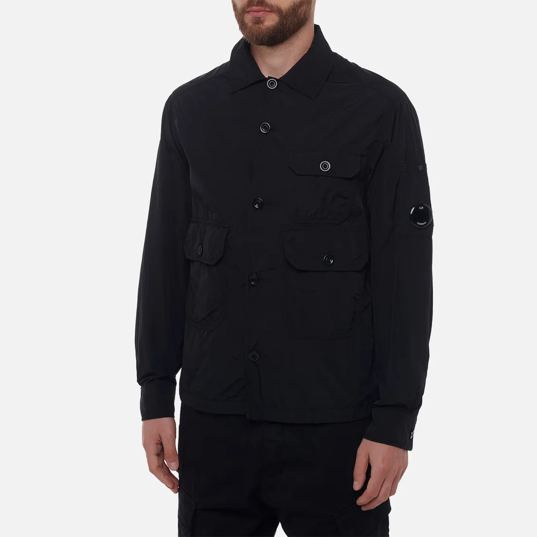 C.P. Company Мужская куртка ветровка Chrome-R Full Button Overshirt