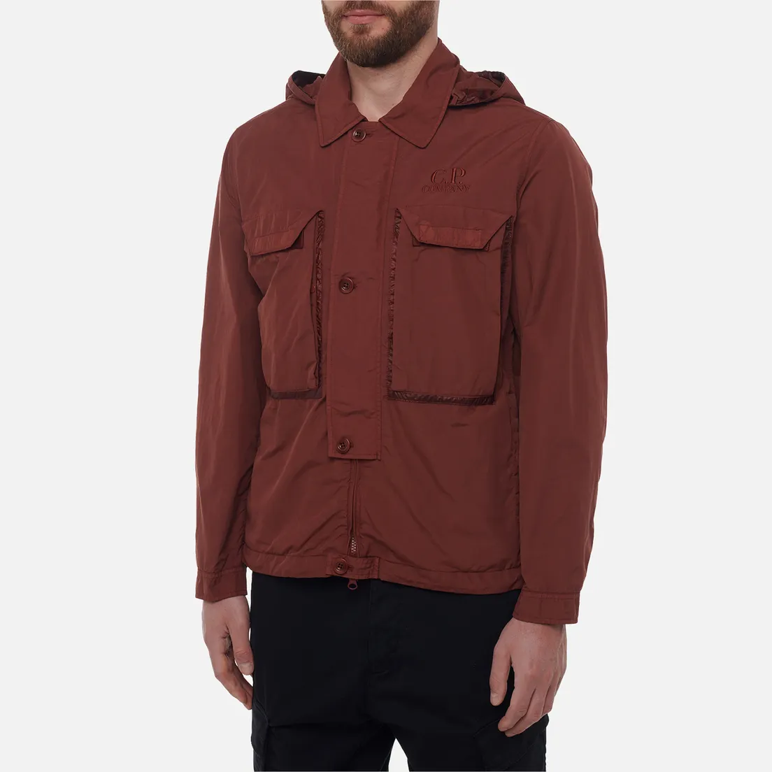 C.P. Company Мужская куртка ветровка Flatt Nylon Goggle Overshirt