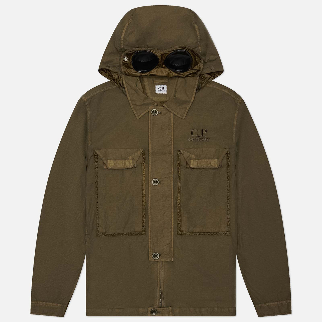 C.P. Company Мужская куртка ветровка Flatt Nylon Goggle Overshirt