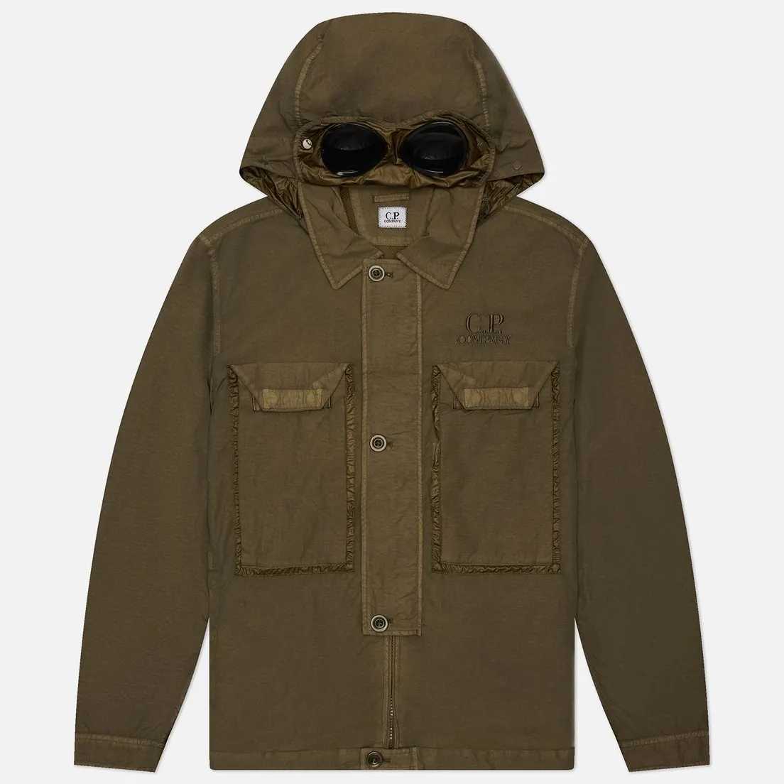 C.P. Company Мужская куртка ветровка Flatt Nylon Goggle Overshirt