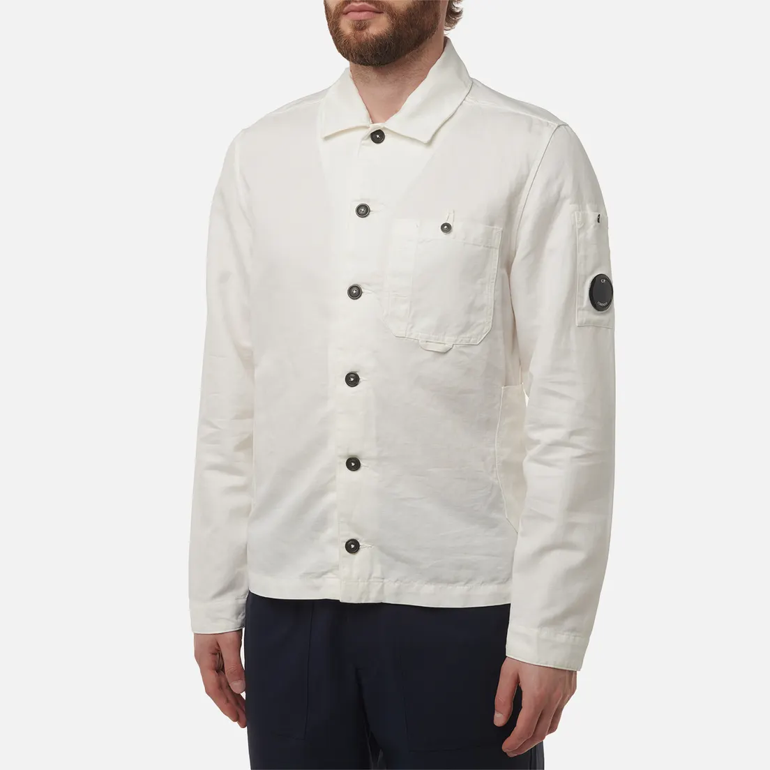 C.P. Company Мужская рубашка Cotton/Linen Lens Overshirt