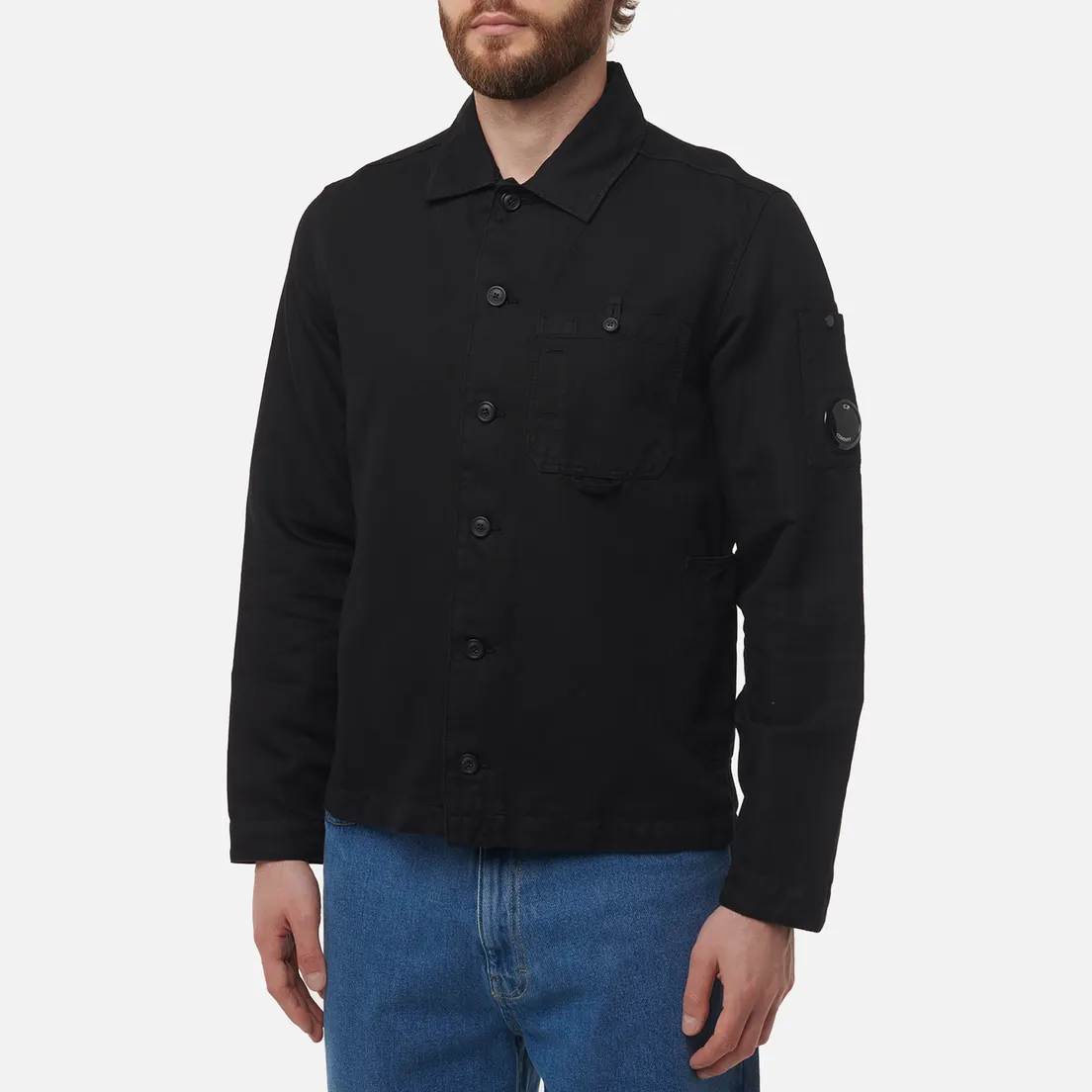 C.P. Company Мужская рубашка Cotton/Linen Lens Overshirt