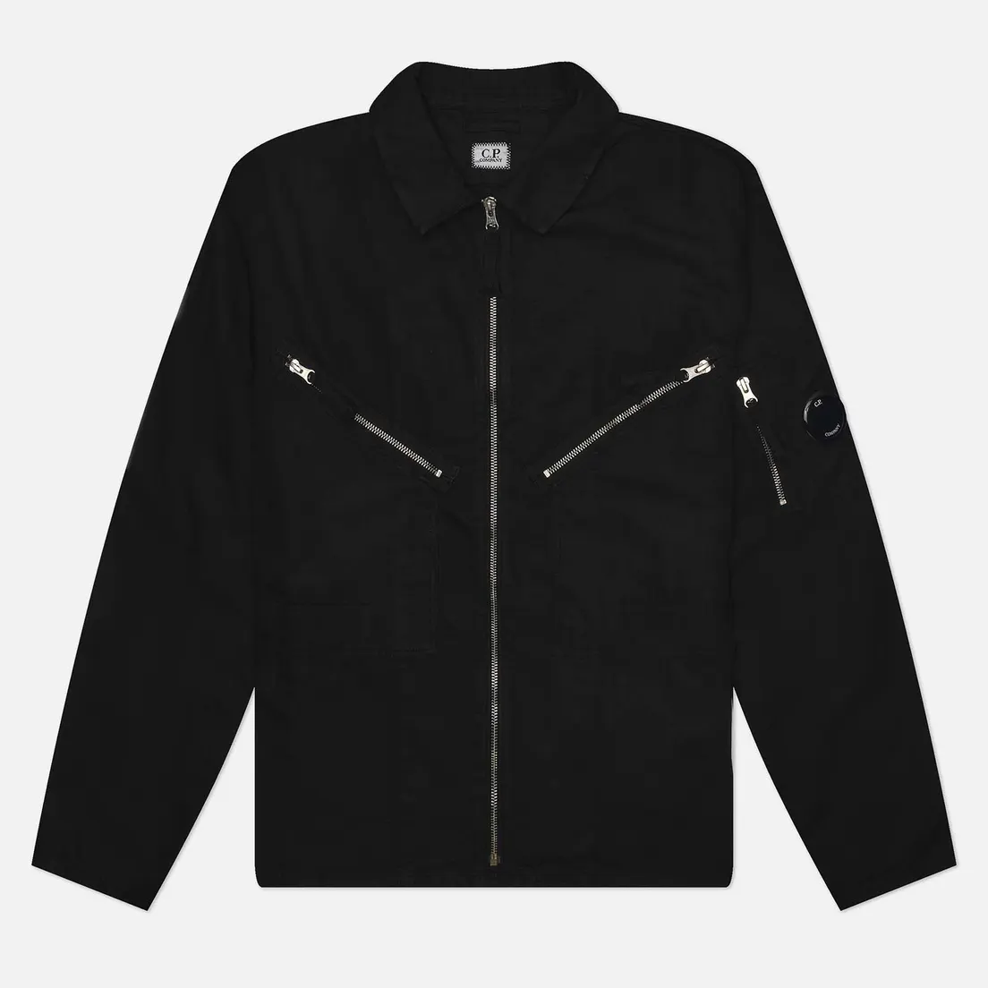 C.P. Company Мужская рубашка Cotton/Linen Full Zip Overshirt