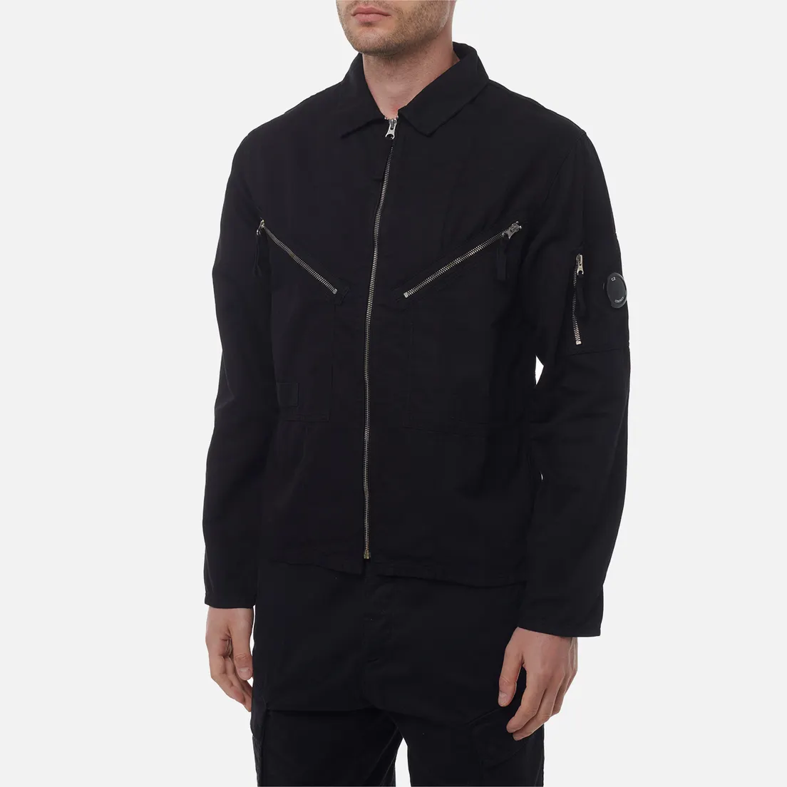 C.P. Company Мужская рубашка Cotton/Linen Full Zip Overshirt