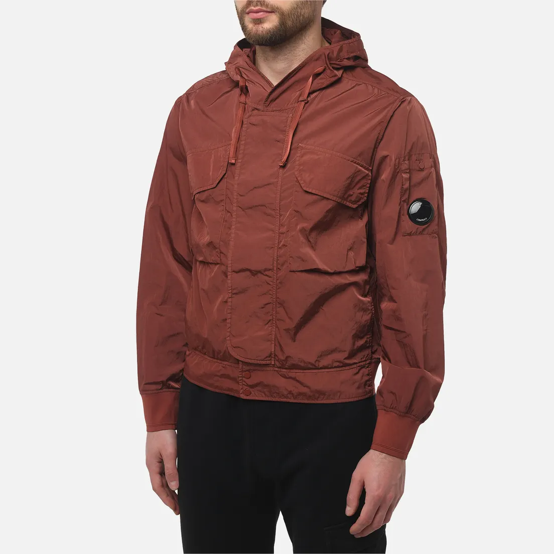 C.P. Company Мужская куртка ветровка Chrome-R Lens Hooded