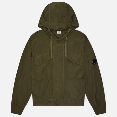  Brandshop Мужская куртка ветровка C.P. Company Chrome-R Lens Hooded, цвет оливковый, размер S