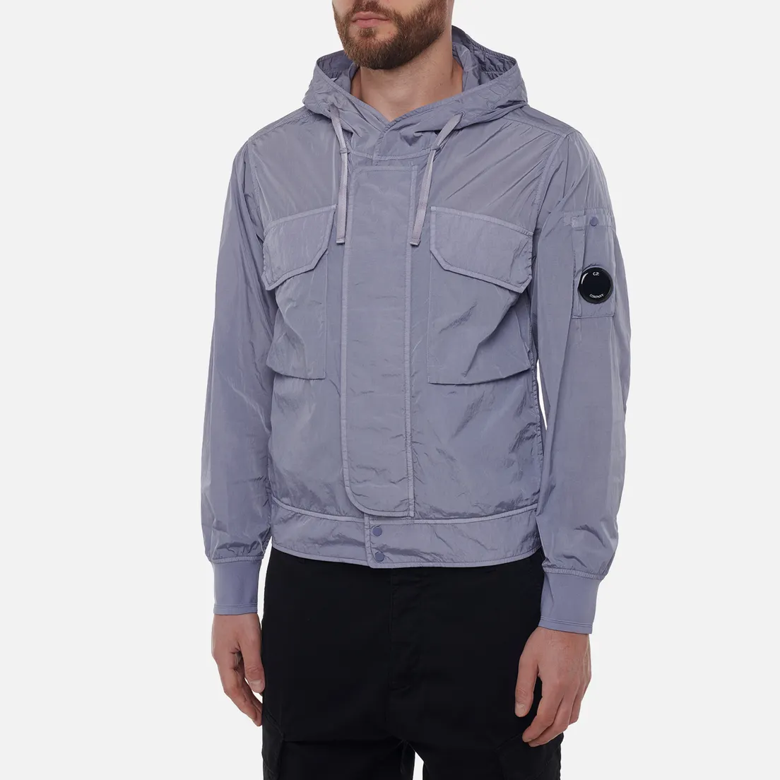 C.P. Company Мужская куртка ветровка Chrome-R Lens Hooded