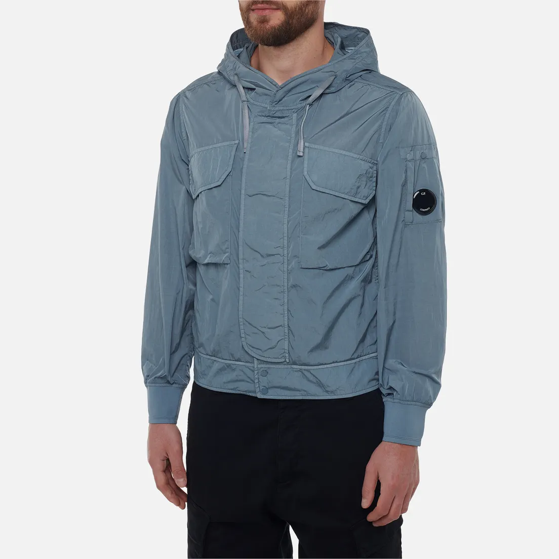 C.P. Company Мужская куртка ветровка Chrome-R Lens Hooded