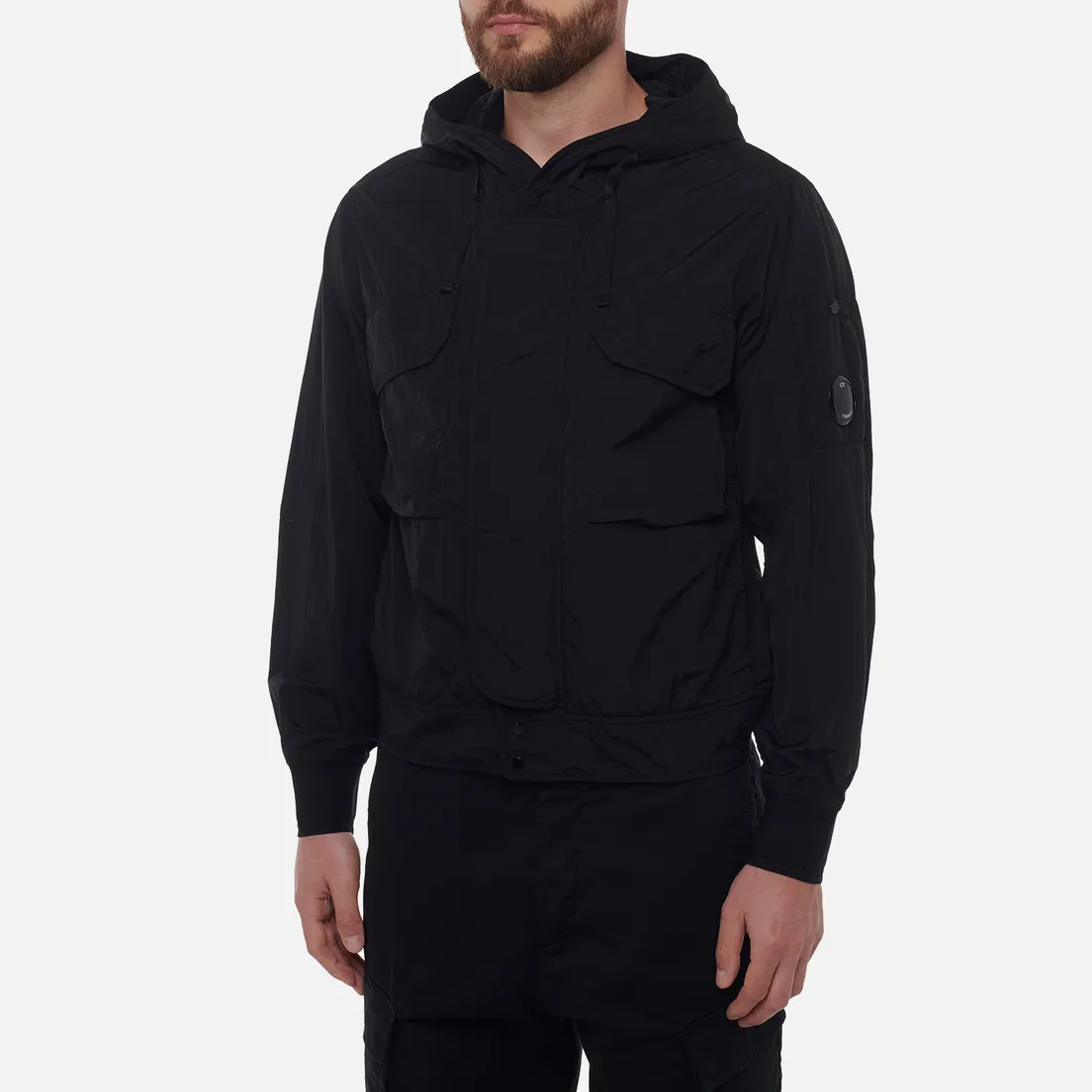 C.P. Company Мужская куртка ветровка Chrome-R Lens Hooded