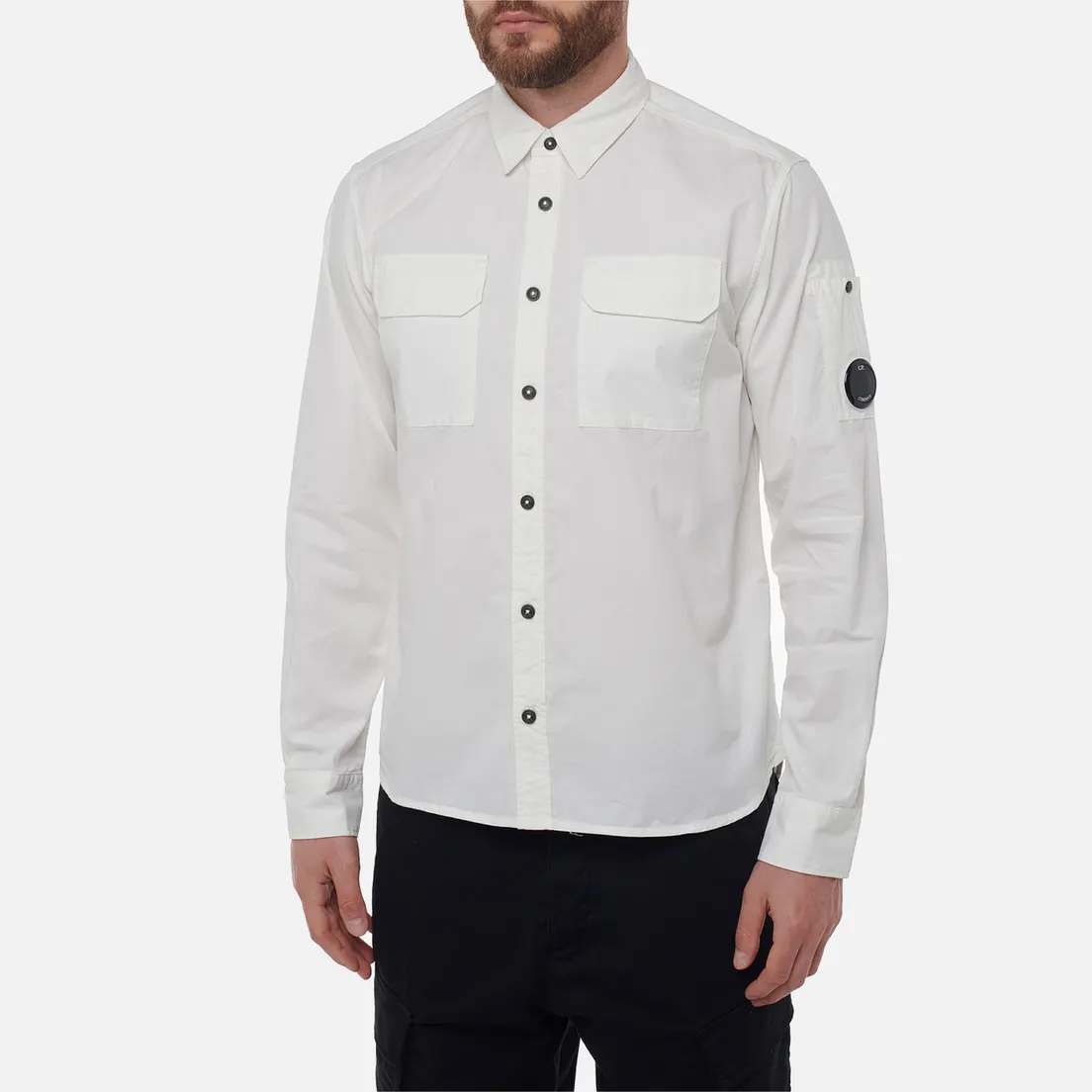 C.P. Company Мужская рубашка Organic Gabardine Lens Garment Dyed