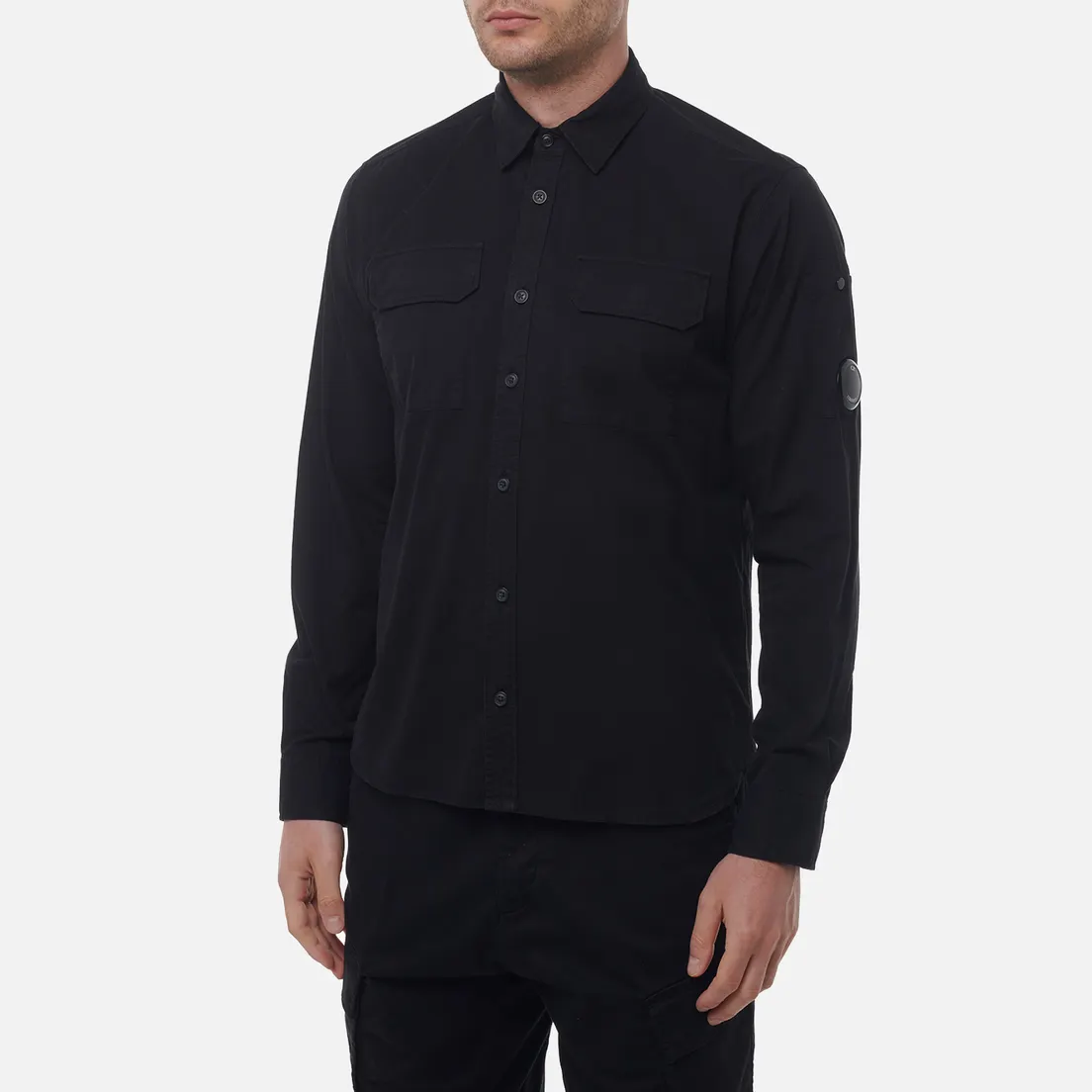 C.P. Company Мужская рубашка Organic Gabardine Lens Garment Dyed