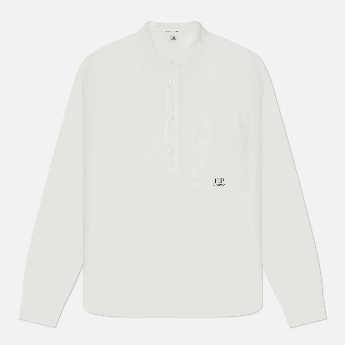 C.P. Company Мужская рубашка Linen Banded Collar
