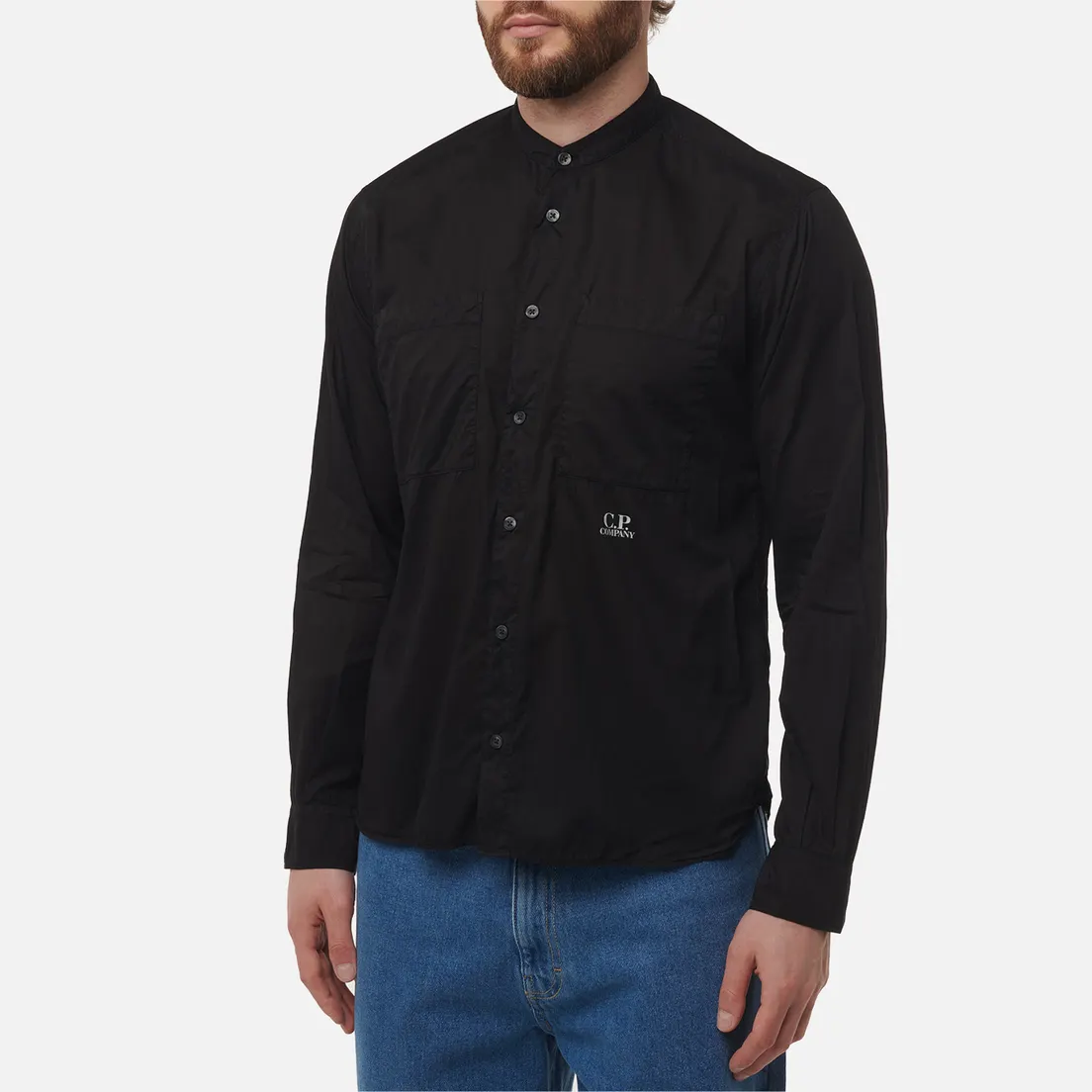 C.P. Company Мужская рубашка Light Mussola Banded Collar