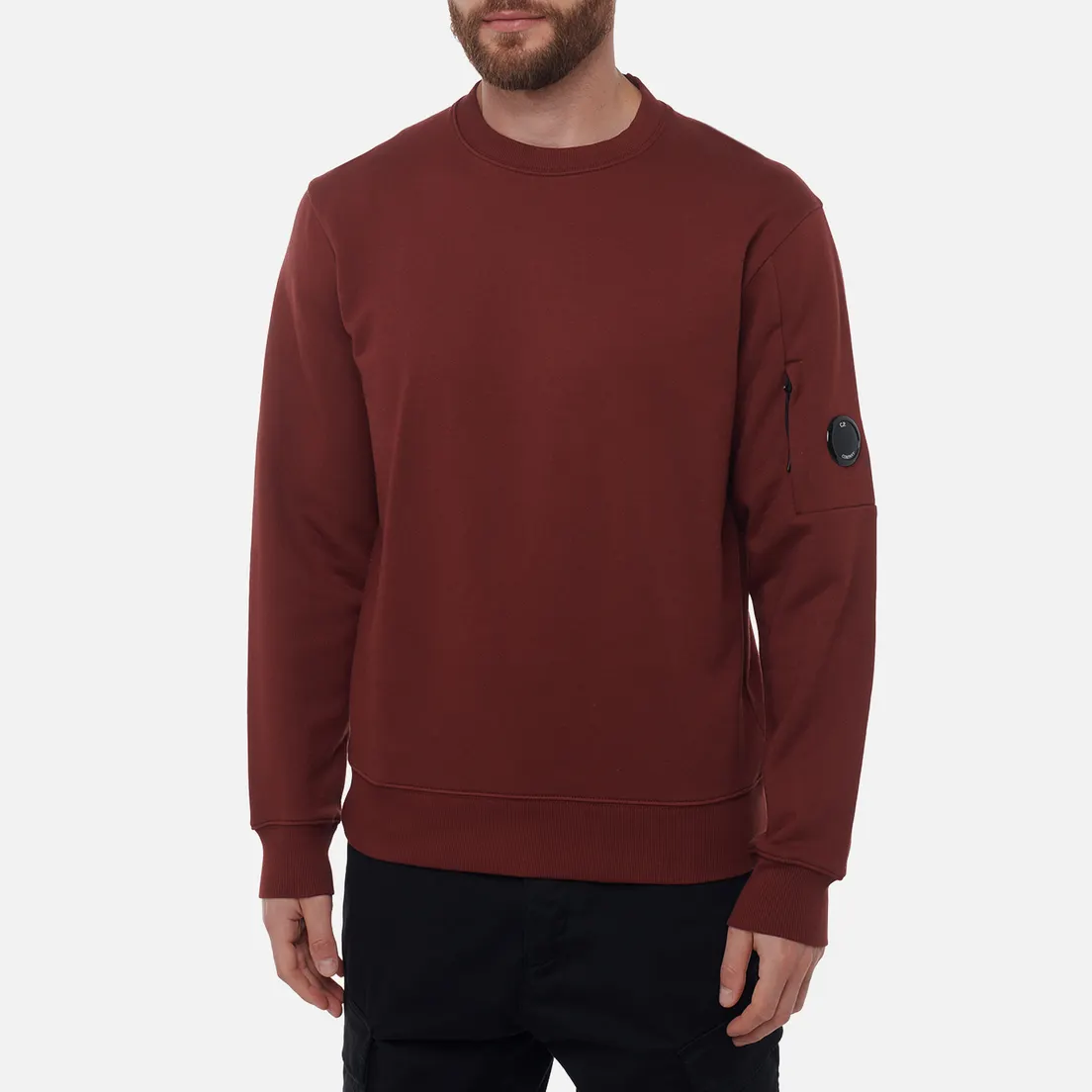C.P. Company Мужская толстовка Diagonal Raised Fleece Lens Crew Neck