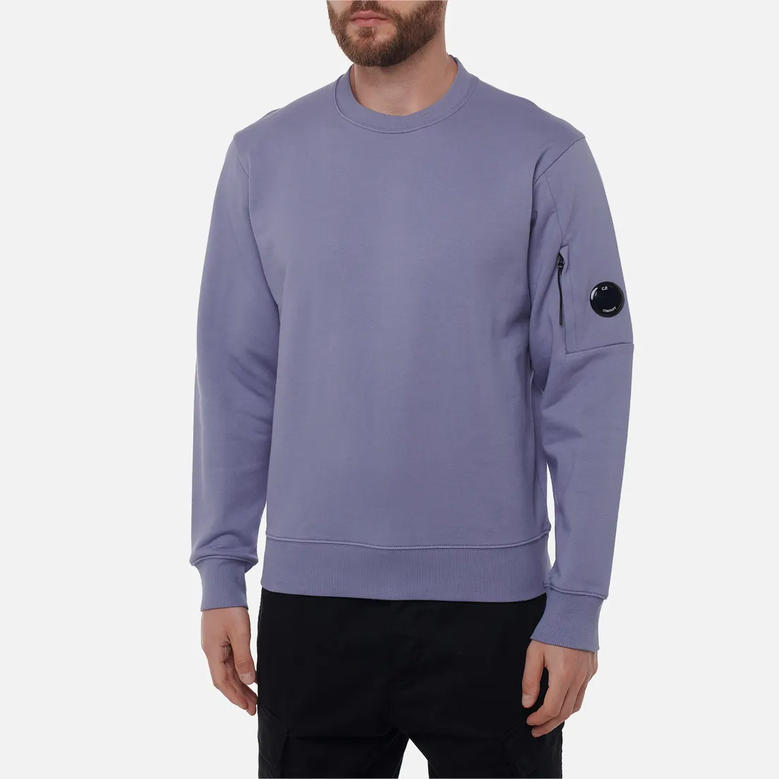 C.P. Company Мужская толстовка Diagonal Raised Fleece Lens Crew Neck