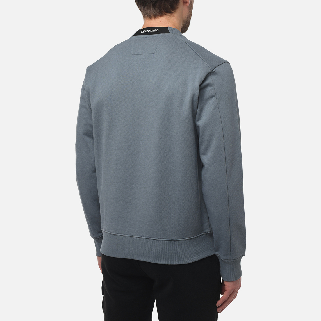 C.P. Company Мужская толстовка Diagonal Raised Fleece Lens Crew Neck
