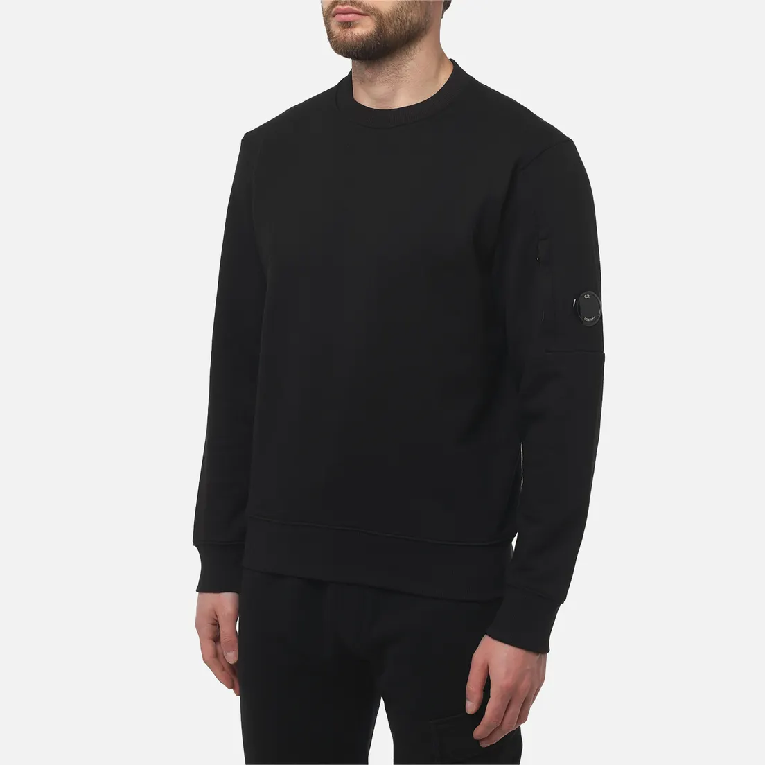 C.P. Company Мужская толстовка Diagonal Raised Fleece Lens Crew Neck