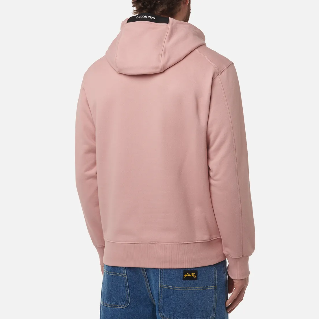 C.P. Company Мужская толстовка Embroidered Logo Diagonal Raised Fleece Hoodie