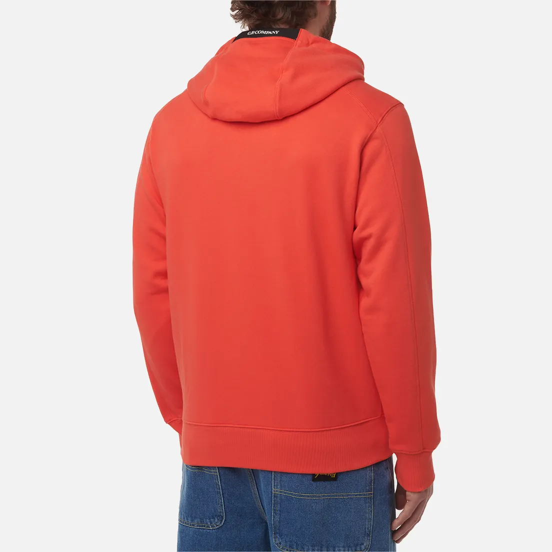 C.P. Company Мужская толстовка Embroidered Logo Diagonal Raised Fleece Hoodie