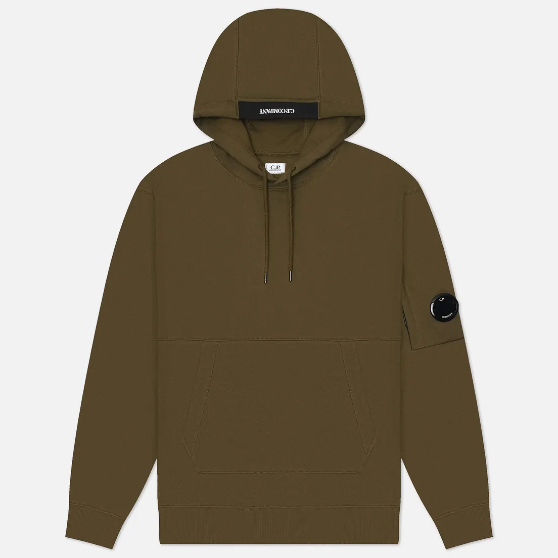 C.P. Company Мужская толстовка Embroidered Logo Diagonal Raised Fleece Hoodie
