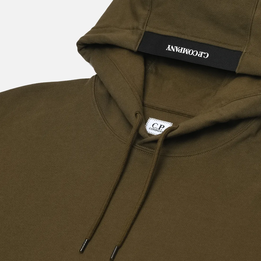 C.P. Company Мужская толстовка Embroidered Logo Diagonal Raised Fleece Hoodie