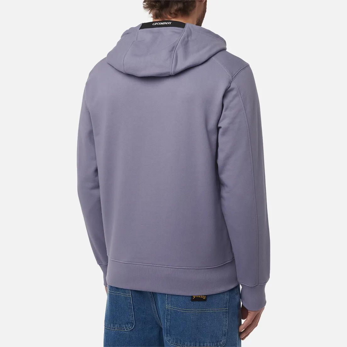 C.P. Company Мужская толстовка Embroidered Logo Diagonal Raised Fleece Hoodie