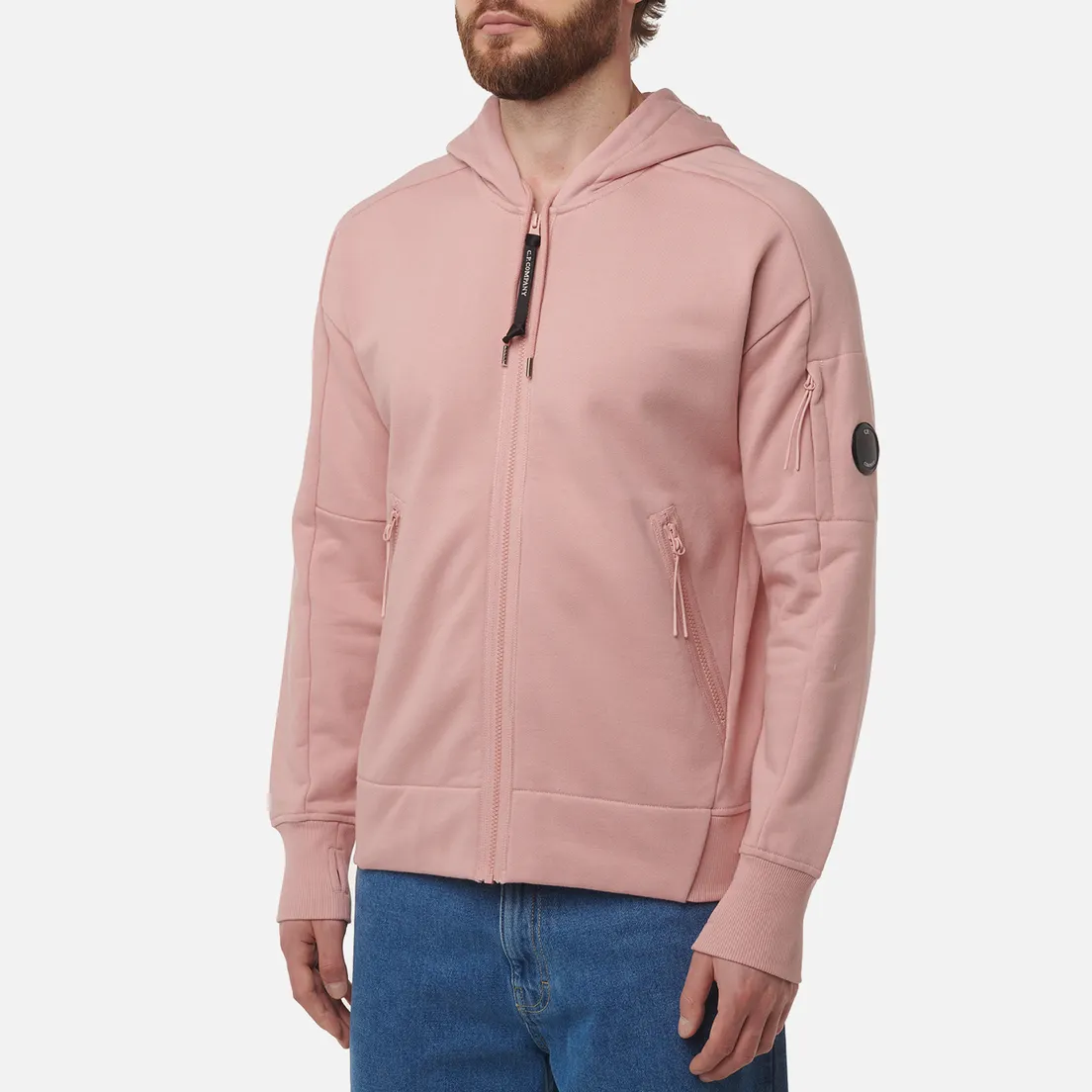 C.P. Company Мужская толстовка Diagonal Raised Fleece Full Zip Hoodie