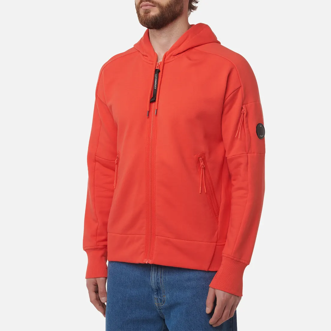 C.P. Company Мужская толстовка Diagonal Raised Fleece Full Zip Hoodie
