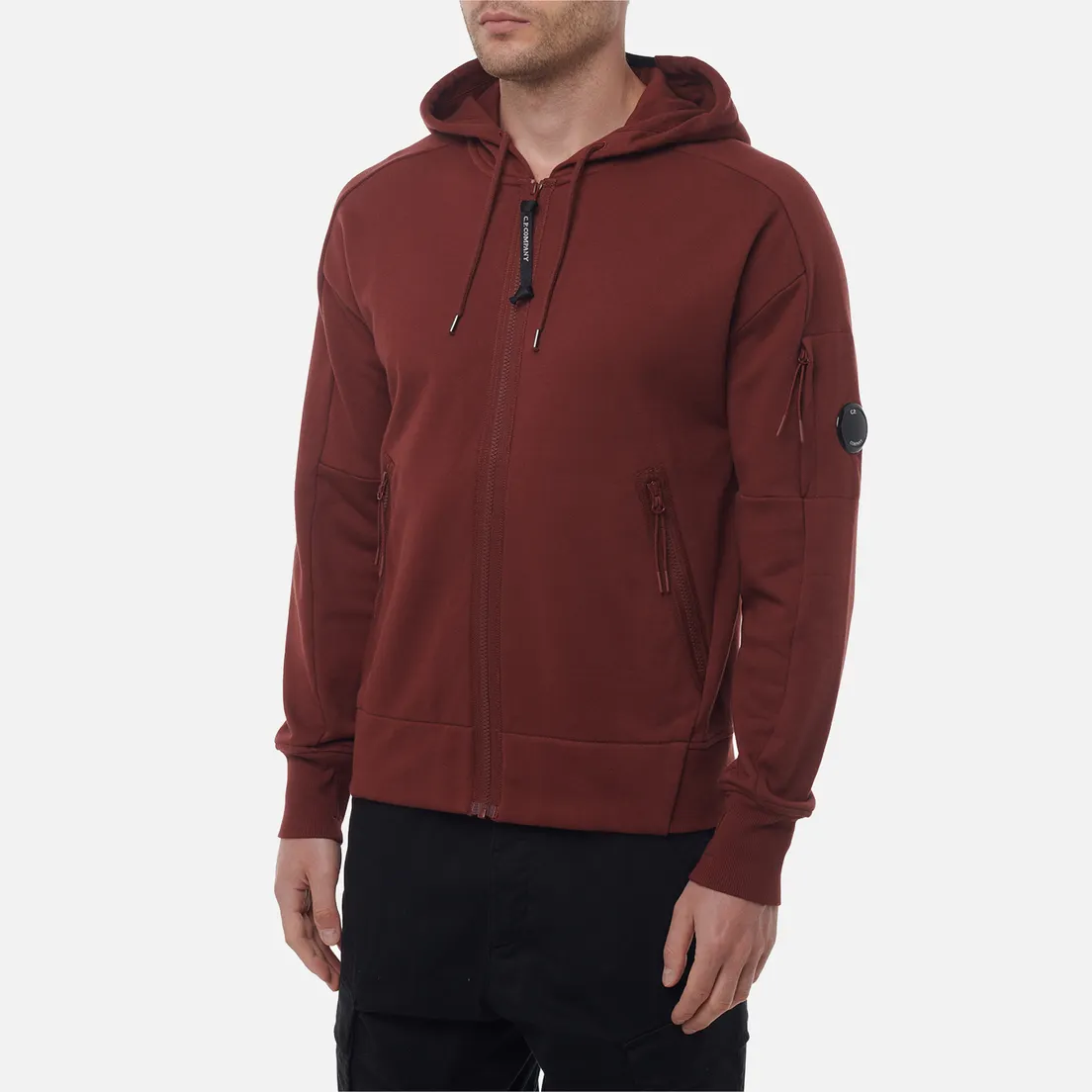 C.P. Company Мужская толстовка Diagonal Raised Fleece Full Zip Hoodie