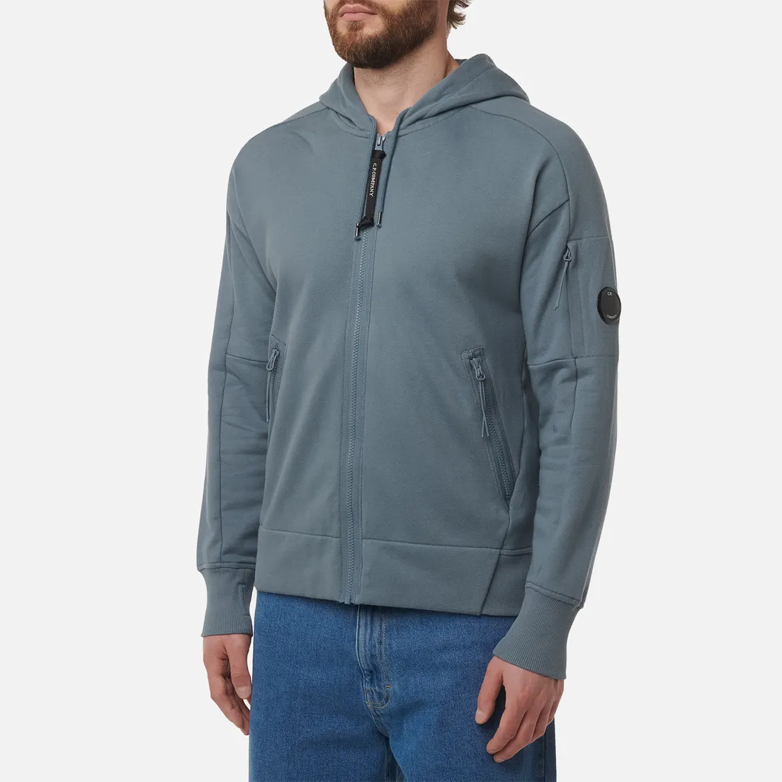 C.P. Company Мужская толстовка Diagonal Raised Fleece Full Zip Hoodie