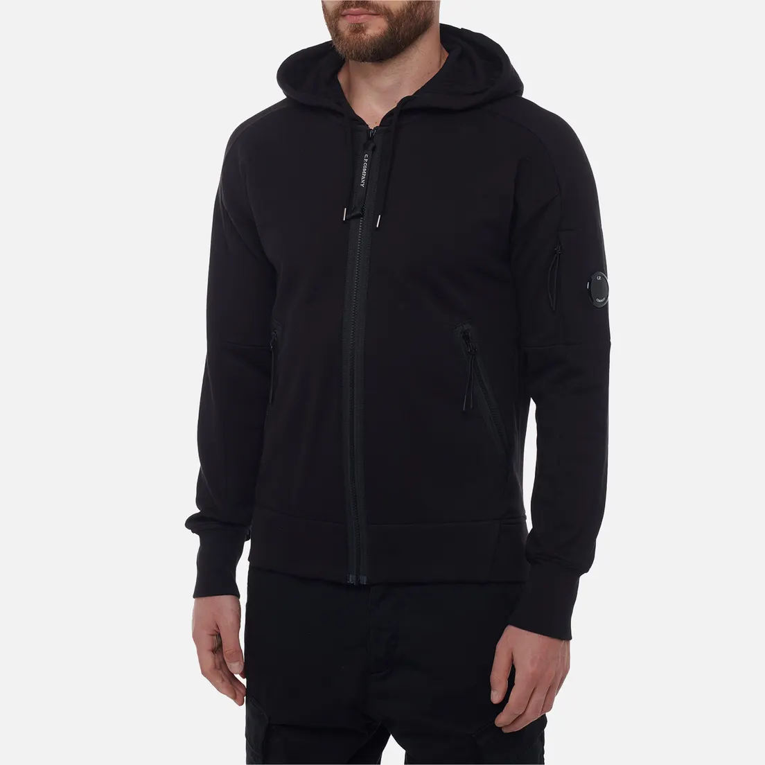 C.P. Company Мужская толстовка Diagonal Raised Fleece Full Zip Hoodie
