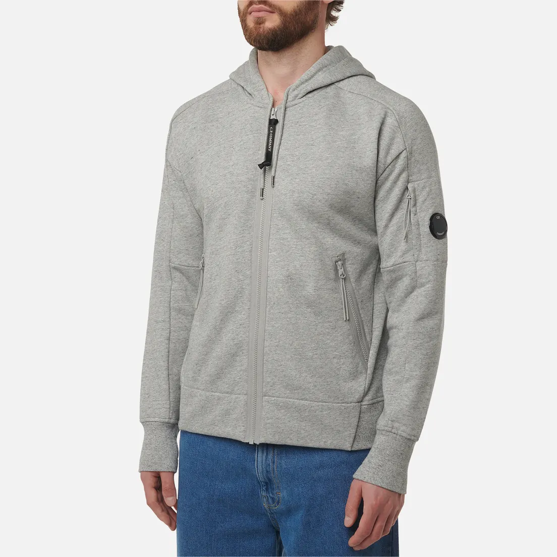 C.P. Company Мужская толстовка Diagonal Raised Fleece Full Zip Hoodie
