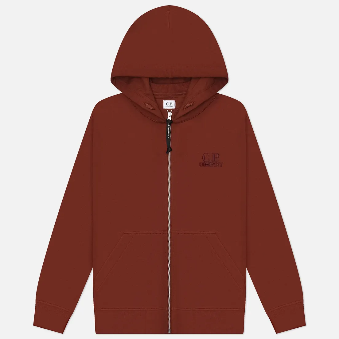 C.P. Company Мужская толстовка Diagonal Raised Fleece Full Zip Logo Hoodie