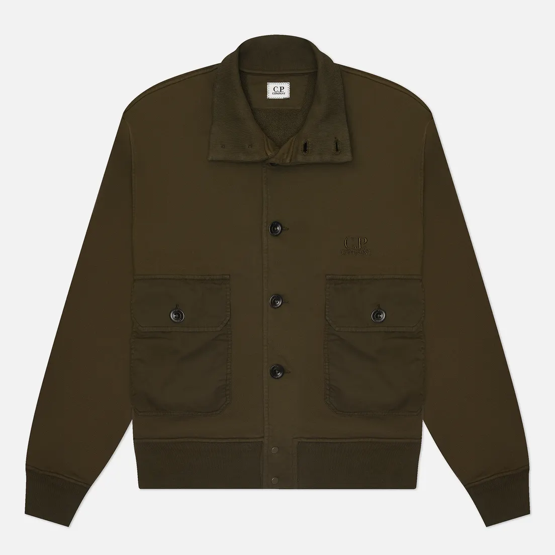 C.P. Company Мужская толстовка Cotton Diagonal Fleece Full Button