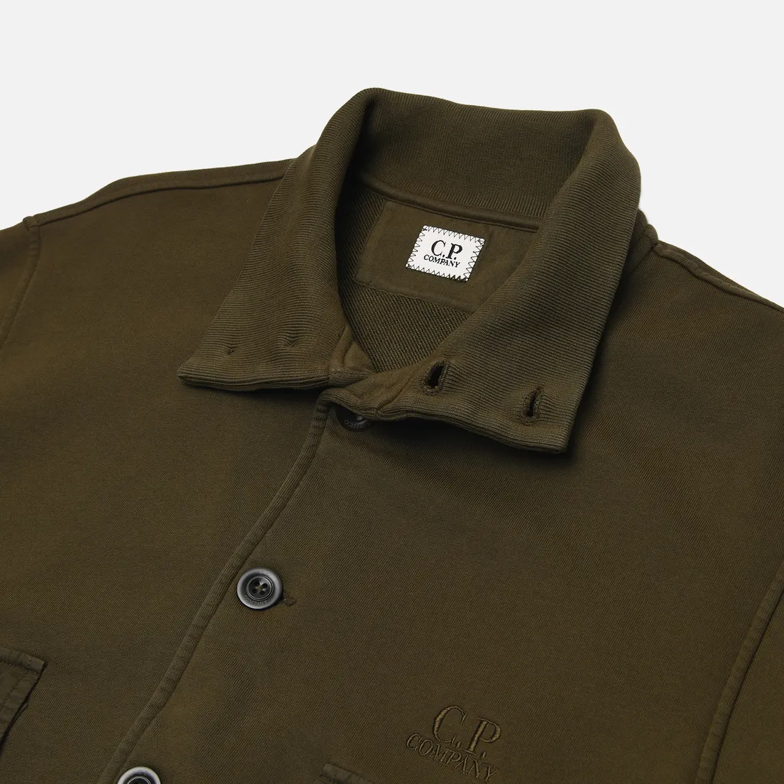 C.P. Company Мужская толстовка Cotton Diagonal Fleece Full Button