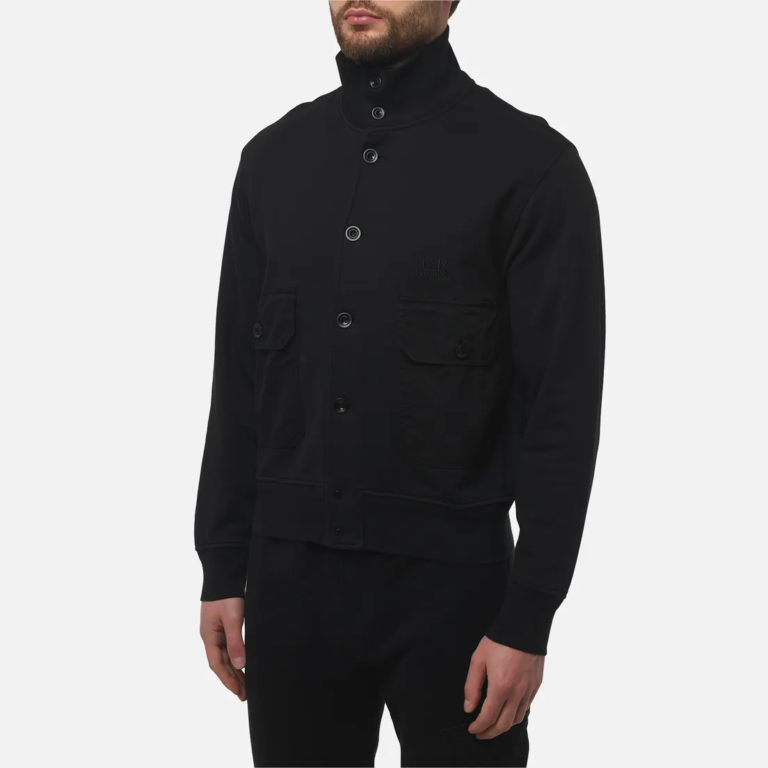 C.P. Company Мужская толстовка Cotton Diagonal Fleece Full Button
