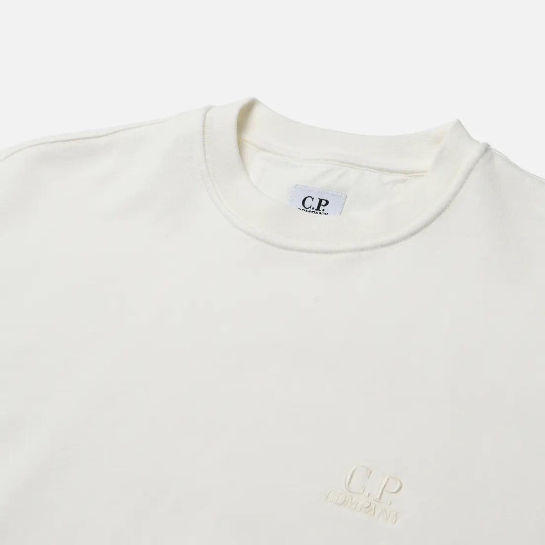 C.P. Company Мужская толстовка Cotton Diagonal Fleece Crew Neck Logo
