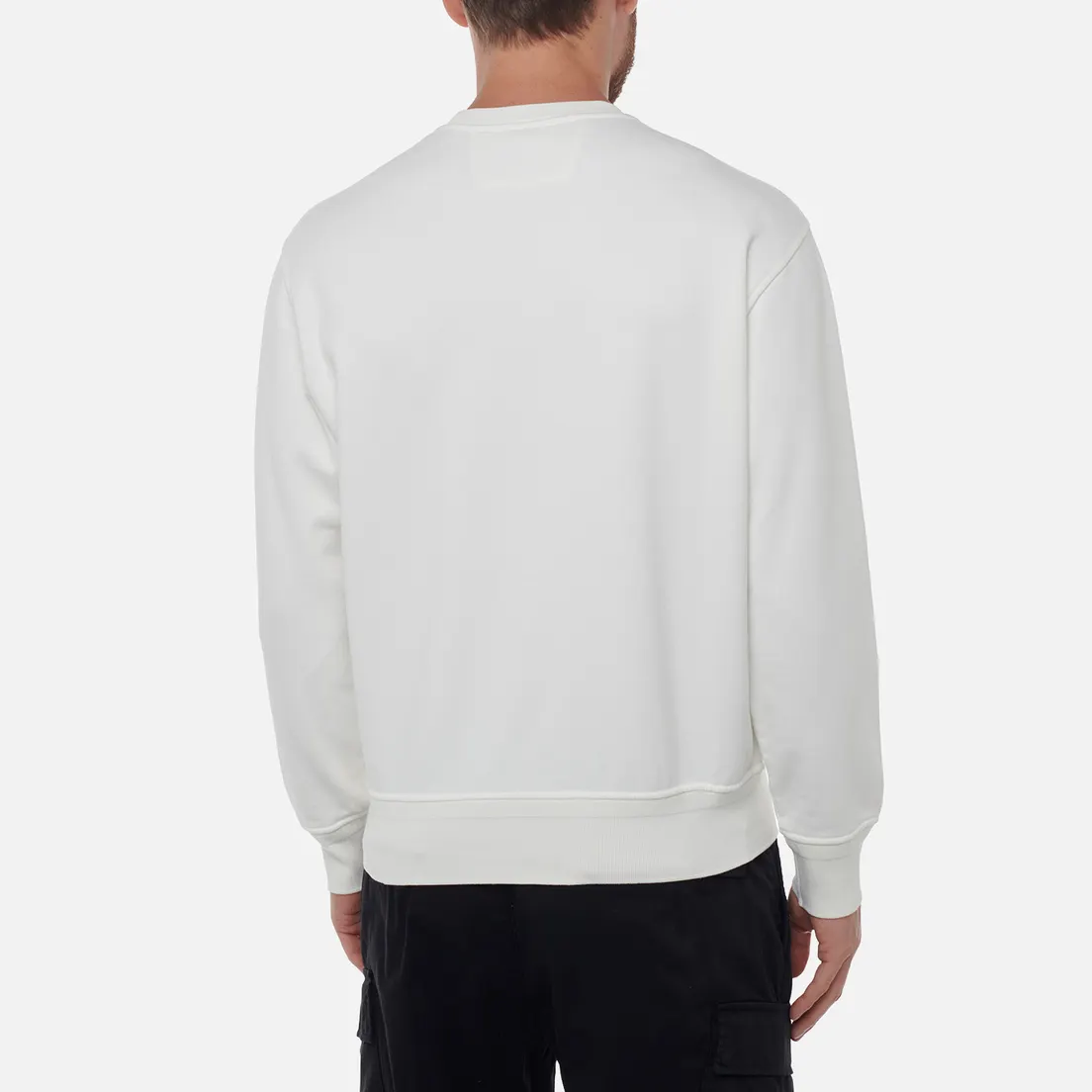C.P. Company Мужская толстовка Cotton Diagonal Fleece Crew Neck Logo