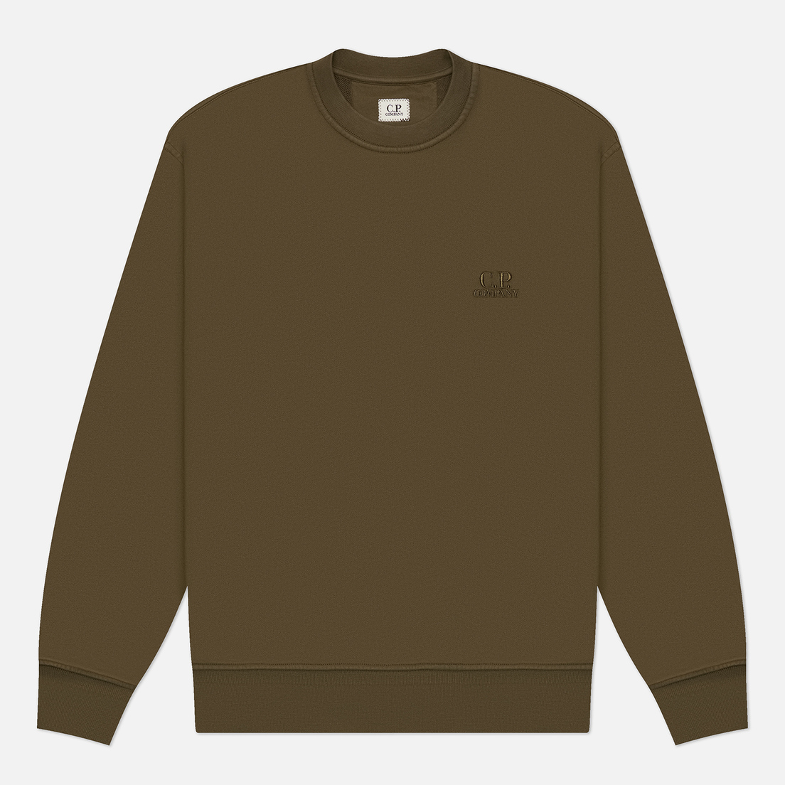 C.P. Company Мужская толстовка Cotton Diagonal Fleece Crew Neck Logo