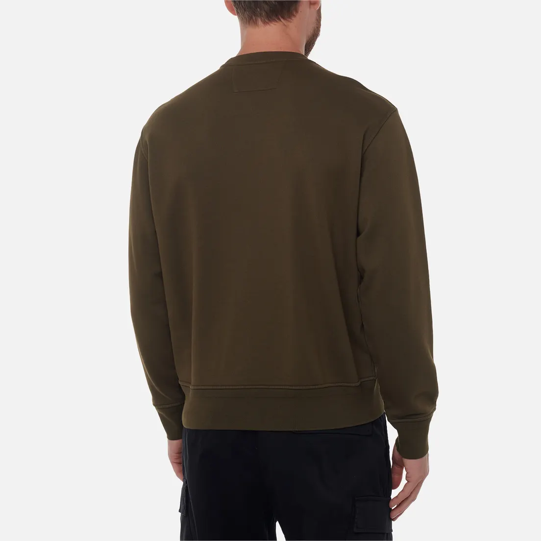 C.P. Company Мужская толстовка Cotton Diagonal Fleece Crew Neck Logo