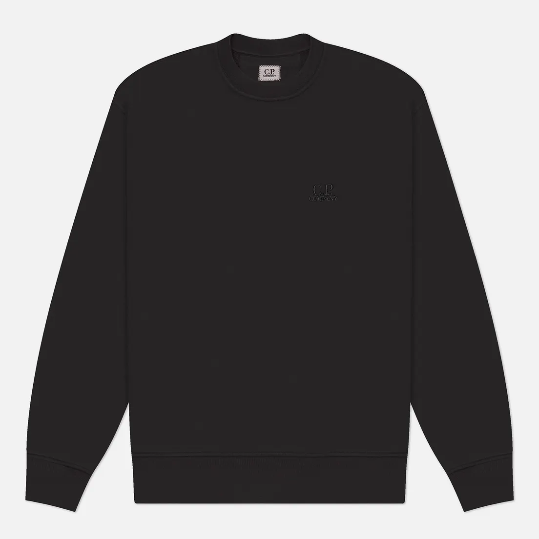 C.P. Company Мужская толстовка Cotton Diagonal Fleece Crew Neck Logo